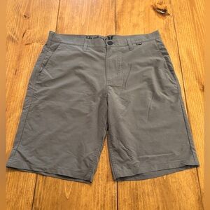 Hurley Men's Charcoal Flat Front Shorts